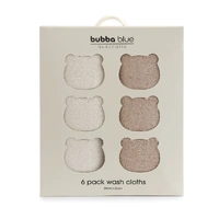 Bubba Blue Bubba Sundae 6pk Wash Cloths - Chestnut 19059