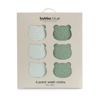 Bubba Blue Bubba Sundae 6pk Wash Cloths - Greentea 19073