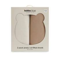 Bubba Blue Bubba Sundae 2pk Jersey Cot Fitted Sheets - Chestnut 19134