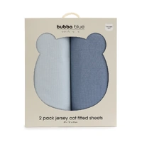 Bubba Blue Bubba Sundae 2pk Jersey Cot Fitted Sheets - Blueberry 19141