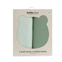 Bubba Blue Bubba Sundae 2pk Jersey Cot Fitted Sheets - Greentea 19158