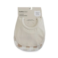 Bubba Blue Sundae 2pk Dribble Bibs - Chestnut 19257