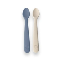 Plum Silicone Spoon Set 2pk Powder Blue 6m+ 04043