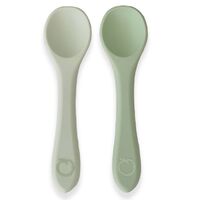 Plum Silicone Spoon Set 2pk Olive 6m+