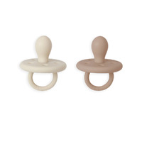 Plum Silicone Soothers Sand & Nutmeg (0-6M)