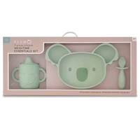 Plum 3pc Silicone Mealtime Essentials Kit Olive