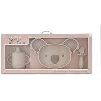 Plum 3pc Silicone Mealtime Essentials Kit Sand
