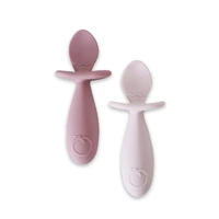 Plum Silicone 2pk Easy Grip Spoon Set Dusty Berry