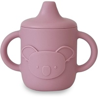 Plum Silicone Sippy Cup Koala Embossed Dusty Berry 6m+