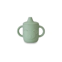 Plum Silicone Sippy Cup Koala Embossed Olive 6m+