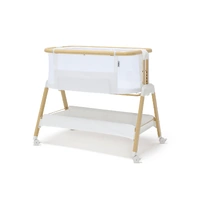 BabyRest Alfie2 Bedside Bassinet - White/Natural
