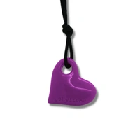 Jellystone Designs Heart Chew Pendant Purple Grape HPG