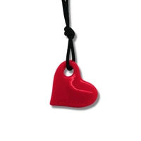 Jellystone Designs Heart Chew Pendant Scarlet Red HSR