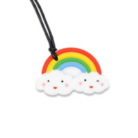 Jellystone Designs Silicone Rainbow Chew Pendant - Bright RPB