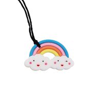 Jellystone Designs Silicone Rainbow Chew Pendant - Pastel RPP
