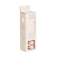 All4Ella Organic Cotton Muslin Swaddle & 2 Pram Pegs - Sweet Blush