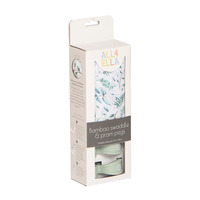 All4Ella Bamboo Swaddle & 2 Pram Pegs - Leaves