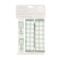 All4Ella Reversible Harness Covers & Pram Pegs - Gingham Sage