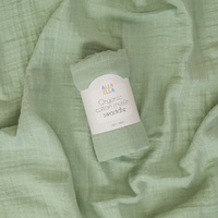 All4Ella Organic Cotton Muslin Swaddle - Sage
