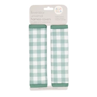 All4Ella Reversible Harness Covers - Gingham Sage HC6