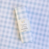 All4Ella Organic Cotton Jersey Swaddle - Gingham Blue