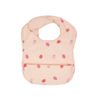 All4Ella Recycled Pouch Bib - Strawberries RPB8