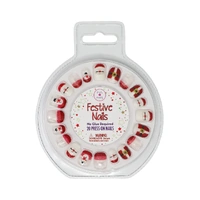 Pink Poppy Christmas Festive Press-on Nails