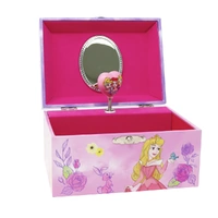 Pink Poppy Disney Princess Watercolour Medium Musical Jewellery Box