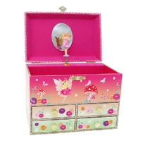 Pink Poppy Unicorn & The Pixie Fairy Medium Musical Jewellery Box MJB4052