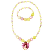 Pink Poppy Disney Princess Belle Necklace & Bracelet Set