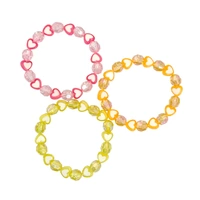 Pink Poppy Love Heart Bracelet Set of 3
