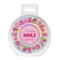 Pink Poppy Fairy Magic Press On Nails S329