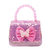 Pink Poppy Butterfly Motif Handbag BAJ186