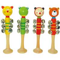 Kaper Kidz Wooden Animal Bell Stick with Base CB21899