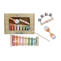 Kaper Kidz Wooden Music Set 3pc Xylophone Set - Orange NG23967