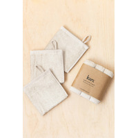 Kiin Baby Wash Cloth 3pk Ivory