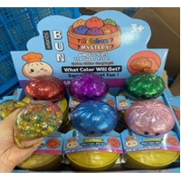Squishy Mystery Glitter Bead Filled Bun Assorted Colours; One Supplied AA501266