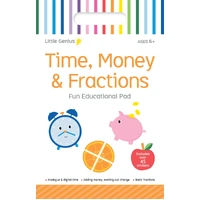 Little Genius Time, Money & Fractions Fun Educational Pad 27793
