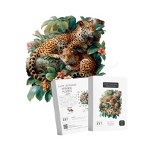Puzzle Art Lazy Leopards Wooden Puzzle A3 P0908S