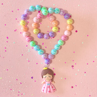 Beaded Necklace - Rainbow Princess A06