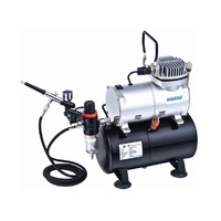 Hseng Air Compressor with Holding Tank Kit (Hose & HS-80 Airbrush) AS186K