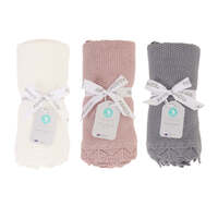 All4Ella Knitted Blanket 75x100cm Assorted Colours