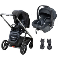 Valco Baby Ark Stroller Onyx + Britax B-Pod Capsule Travel System
