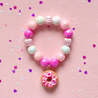 Sweet As Sugar Beaded Bracelet - Pink Donut B05