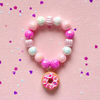 Beaded Bracelet - Pink Donut B05