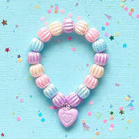 Sweet As Sugar Beaded Bracelet - Purple Heart B08