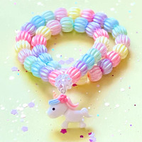 Sweet As Sugar Beaded Necklace - Bella Unicorn BN01