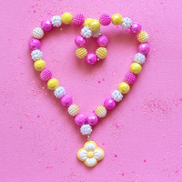 Sweet As Sugar Beaded Necklace - Flower BN05