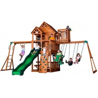 Backyard Discovery Skyfort II Playset inc swings, cubby, monkey bars