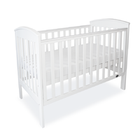 Babyhood Classic Curve Cot White with Breathe Eze TM Standard Cot Mattress 1295 x 690mm